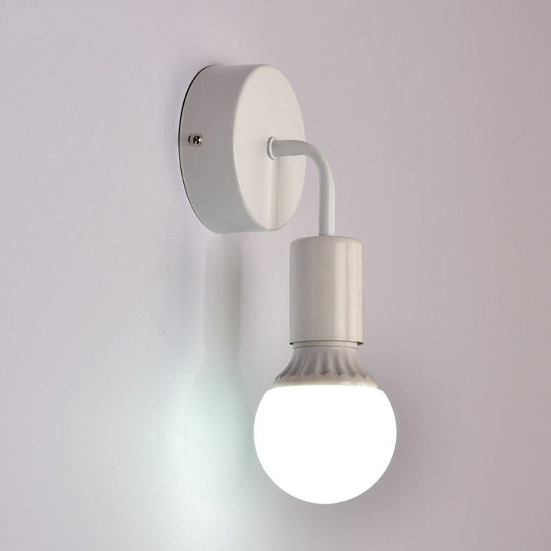 Moderne bedlampje smeedijzeren wandlamp persoonlijkheid creatieve video muur gang gangpad energiebesparende trap lamp