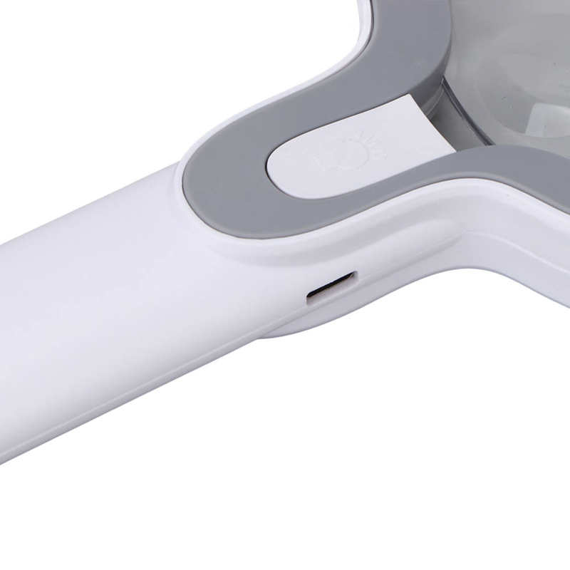 Pocket Magnifying Glass ABS Acrylic Lighted Magnifying Glass for Document for Jewelry for Book
