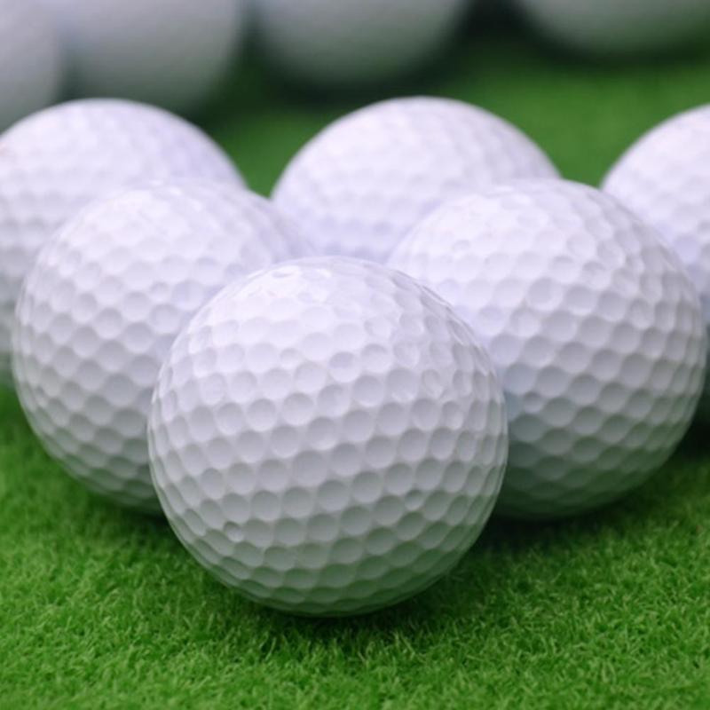 1pc hvide golfbold øve gummi to stykke bold turnering blank bold