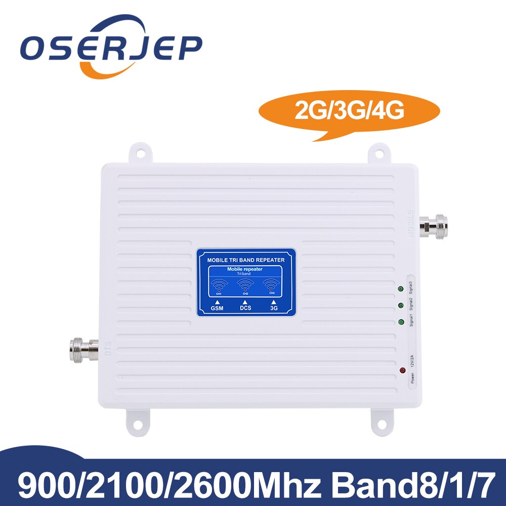 TriBand 850 900 1800 2100 2600MHz zellular Verstärker 2G 3G 4G Verstärker GSM Signal Booster telefon Signal Verstärker Für Brasilien: 900 2100 2600