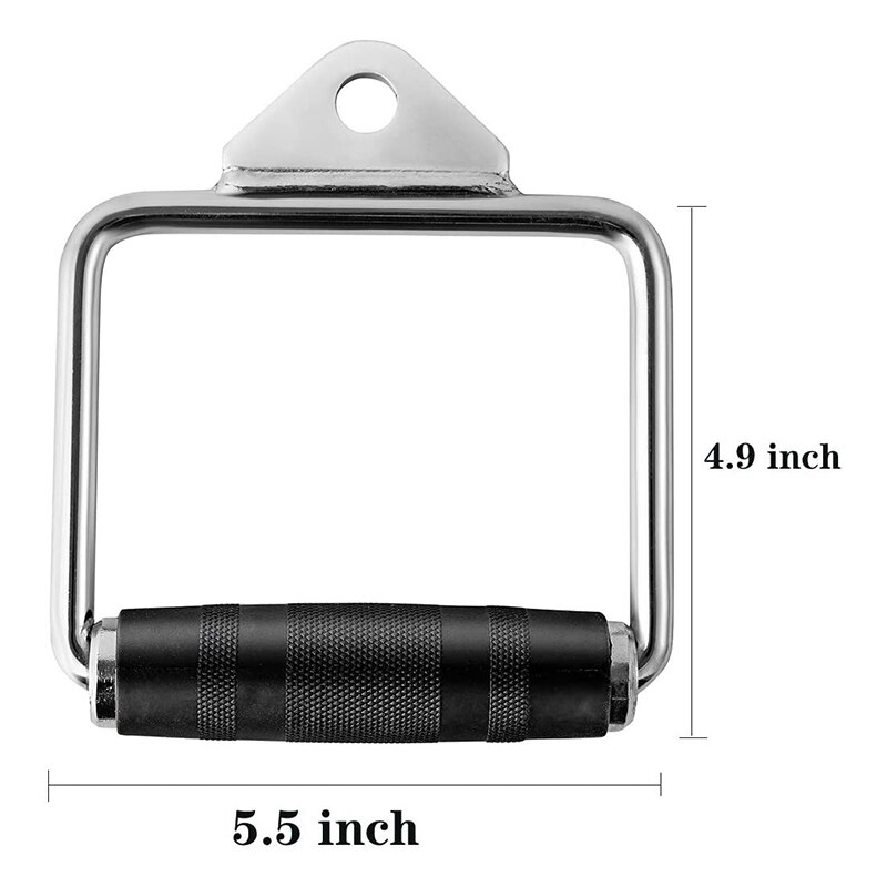 Gym D Handle Pull Down Cable Attachment Set Non-Slip Tricep Grip Pulley Exercise Handles with Rubber Grip for Gym Home