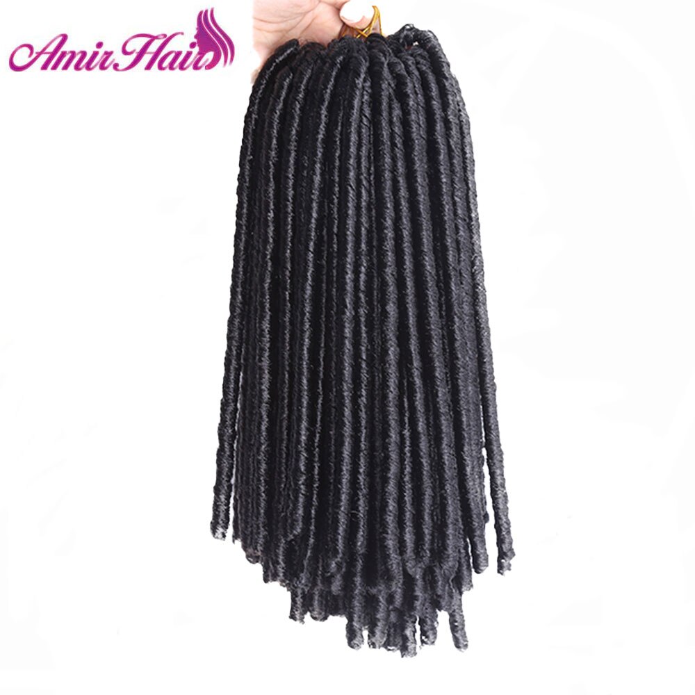Hæklede fletninger syntetiske fletninger afro hår frisurer bløde faux locs brun sort jamaicanske hoppe syntetiske extensions