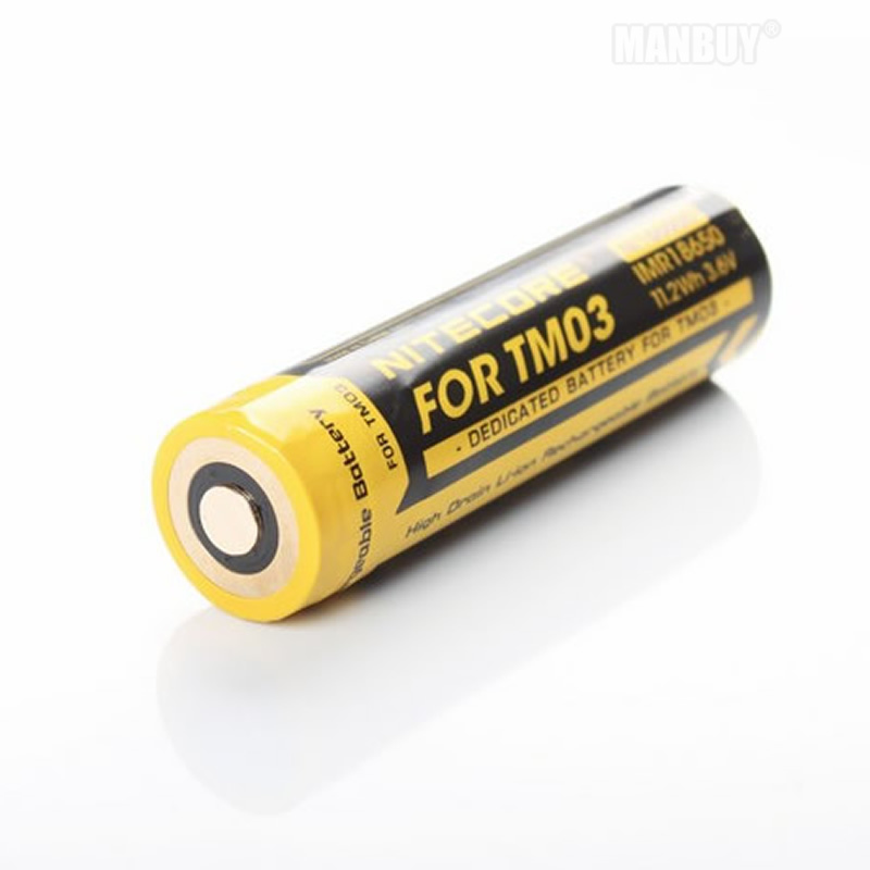 TOPSALE NITECORE IMR18650 11.2Wh 3.6V High Drain Li-ion Rechargeable Battery NI18650D for TM03 TinyMonster Flashlight Button Top