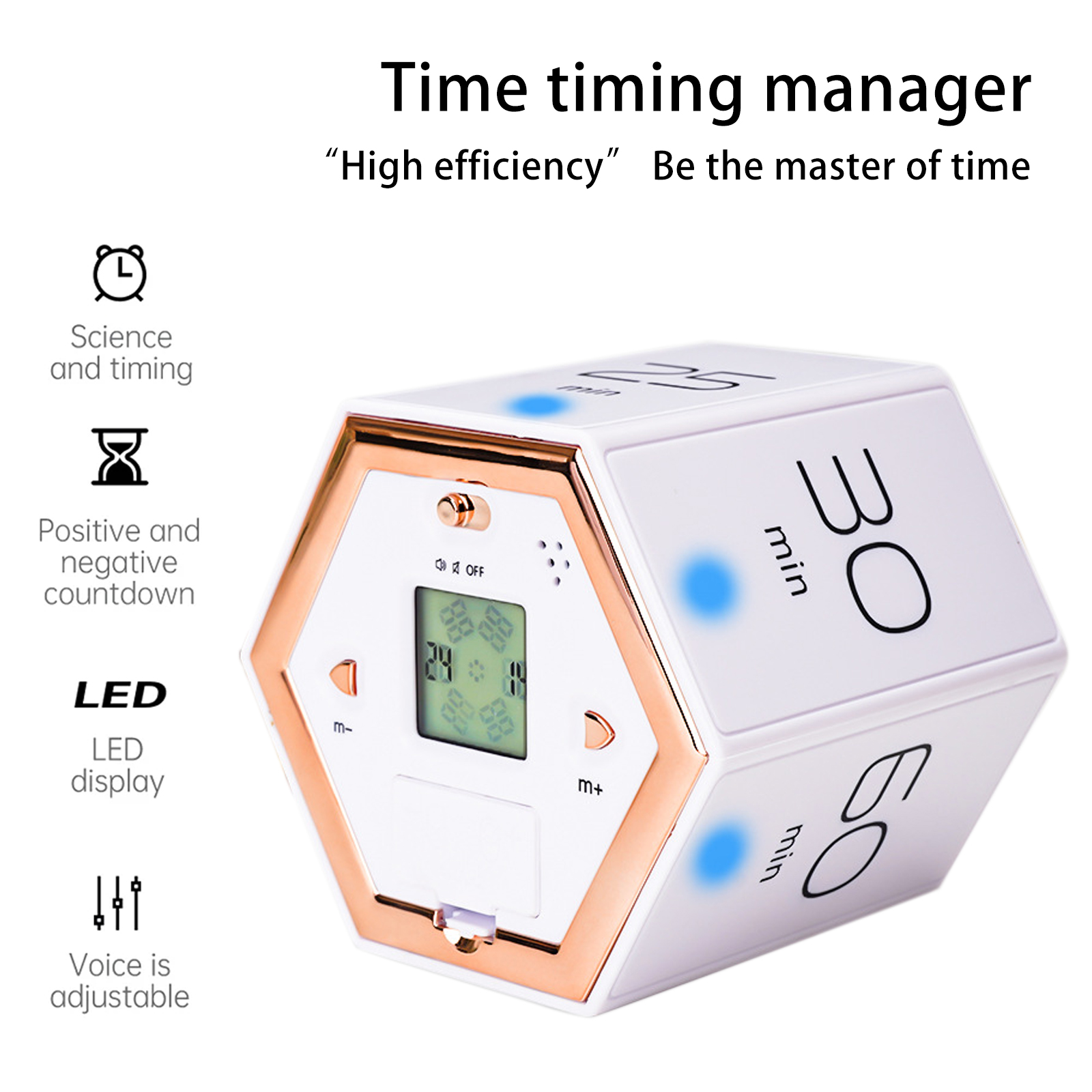 Multi Sided Digital Timers Time Management Reminders Countdown Timers for Fitness Exercise Count Down Up Tools
