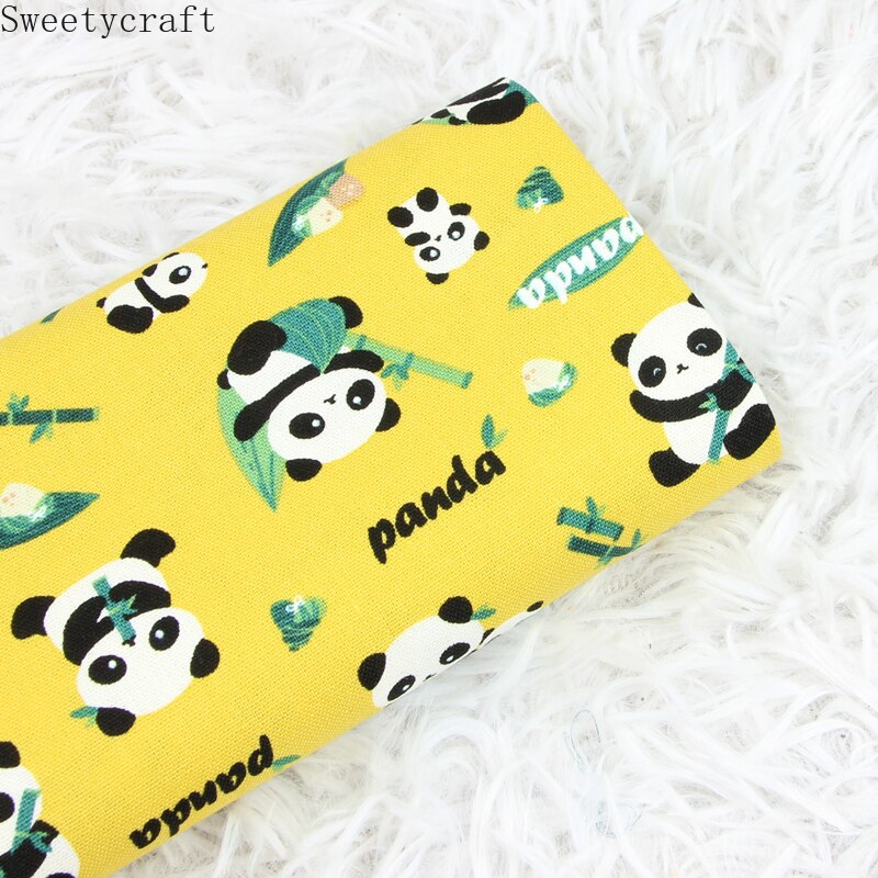 110x45cm Thick cotton fabric by Yard Animal Panda printed Cloth Handmade Sewing Bag Patchwork Material Accessories Home Textile