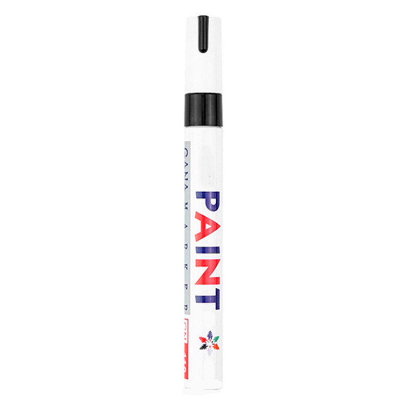1 stück Bunte Permanent Farbe Marker Wasserdicht Weiß Marker Reifen Lauffläche Gummi Stoff Farbe Metall 12 Farben Farbe Marker Stifte: Black