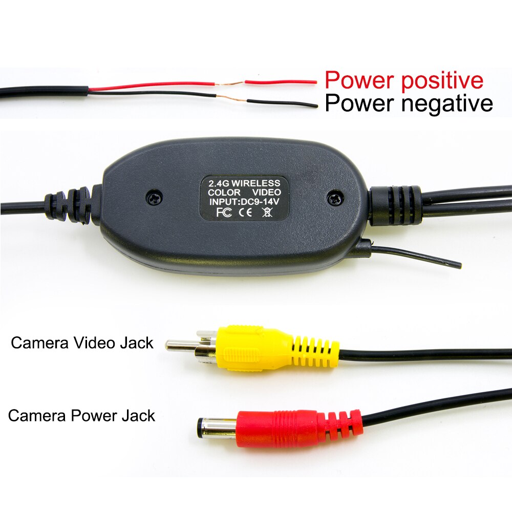 2.4 Ghz Wireless Video Transmitter Receiver Kit For Car Monitor To Connect The Car Rear View Camera Reverse Backup Camera