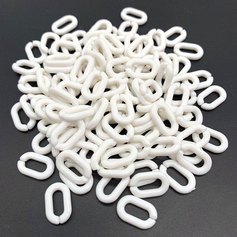 50pcs 15x10mm Acrylic Link Chain Keychains For Necklace Bracelet Making Colorful Chain Plastic Chain Links Jewelry Making: 01