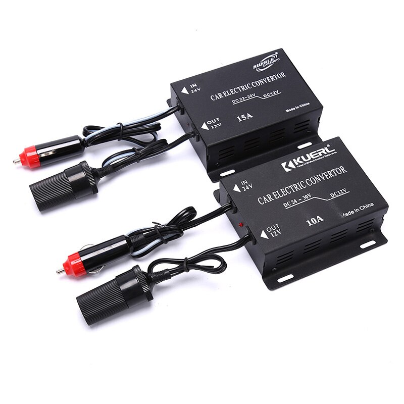 Aluminium Alloy DC 24V to DC 12V Car Power Supply Electric Converter Inverter Transformer 20A DC 12V Inversor Adapter