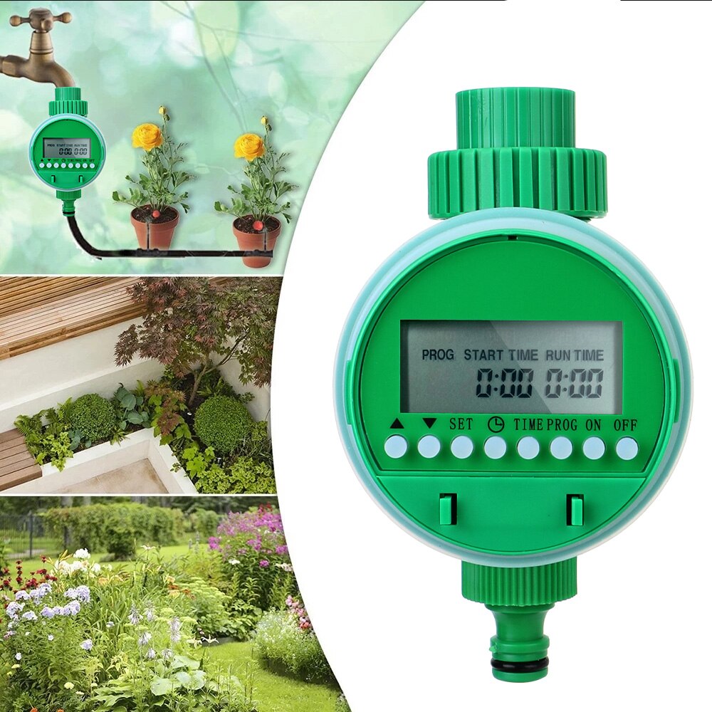 Garden Water Timer Watering Irrigation Programmer With 2 Outlet Automatic Programmable Agricultural Digital Hose ​Faucet Timers: Watering Timer Valve