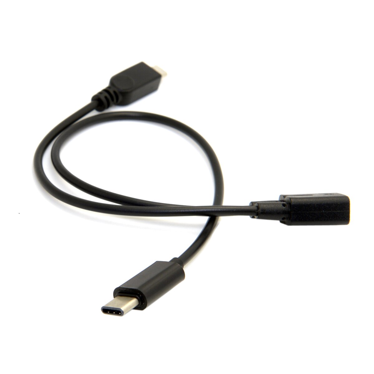Jimier CY Micro USB Female to USB-C Type C USB 3.1 &amp; Micro USB Male Splitter Extension Charge Cable for cell phone tablet