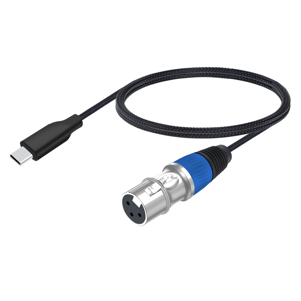 Kabel USB C robić XLR, adapter konwerter XLR robić USB C, kabel stereofoniczny USB typu C robić 3-pinowego XLR męskiego/żeńskiego wyjścia robić wzmacniacza, głośnika
