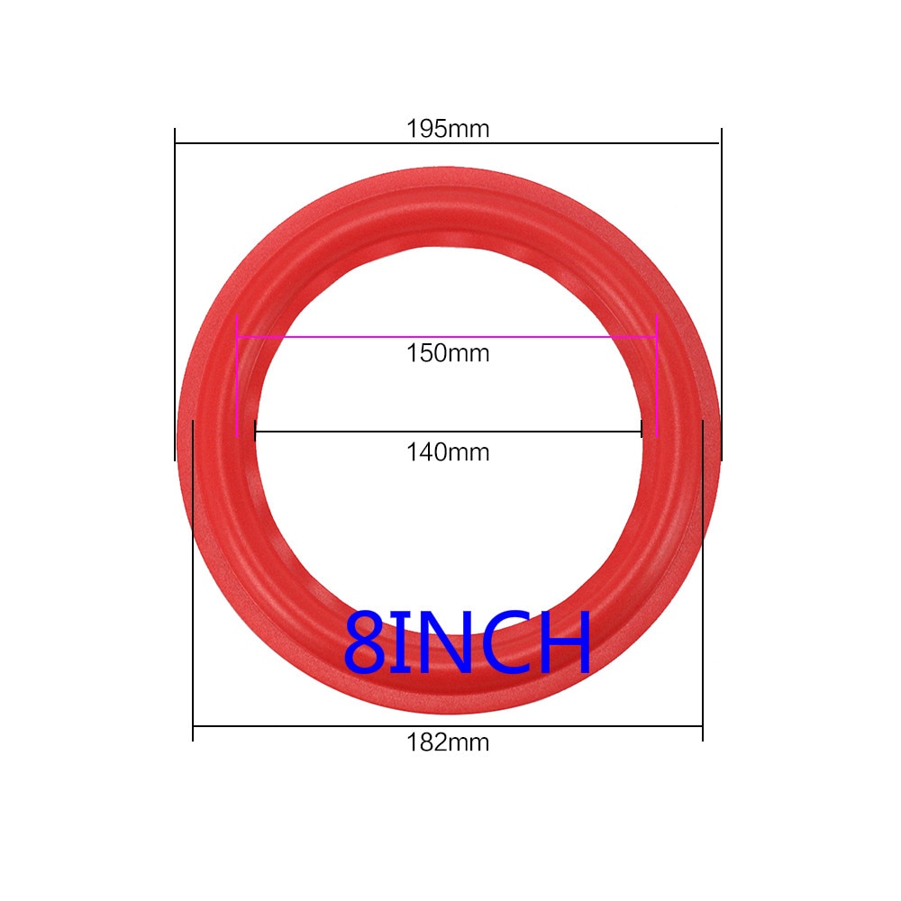 Ghxamp 2 stücke rot 4 zoll 5 zoll 6.5 8 zoll subwoofer lautsprecher schaum surround woofer lautsprecher reparatur zubehör diy ring suspension