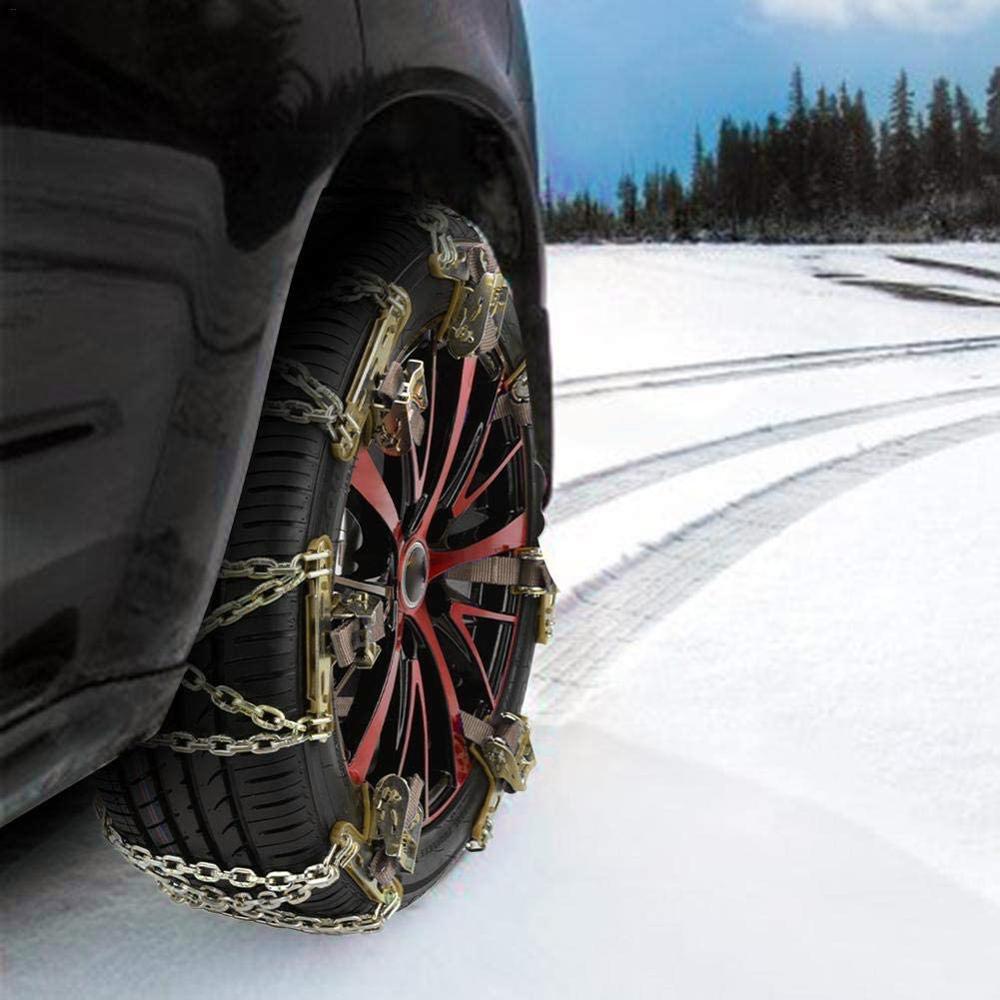 Chaînes à neige de voiture Composite réglable pneu chaînes à neige anti-dérapant chaîne à neige d'urgence avec largeur de pneu varier 8 pièces/ensemble