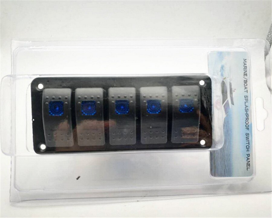 5 bande vandtæt marine båd switch panel til bil båd marine