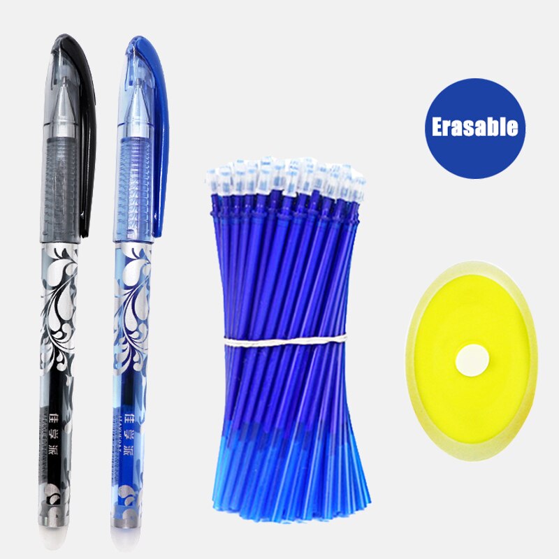 Erasable Pen 0.5 Mm Blue Black Color Ink Writing Gel Pens Washable Handle For School Office Stationery Supplies