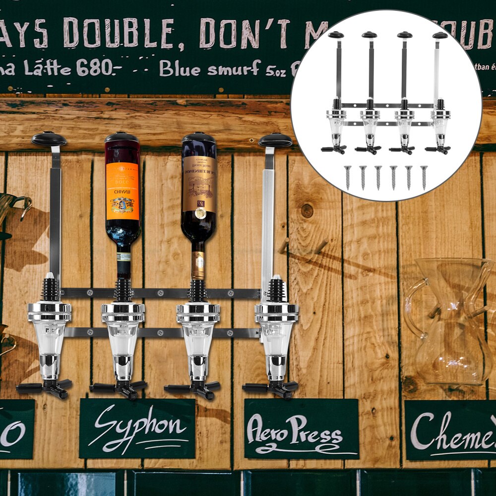 Dispenser Machine Wall Mounted 4-station Drinking Pourer Home Bar Tools For Beer Soda Coke Fizzy Soda: Default Title