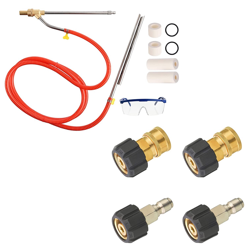 Pressure Washer Sandblasting Kit, Wet Abrasive Sandblaster Attachment, Pressure Washer Hose Adapter Sets: Default Title