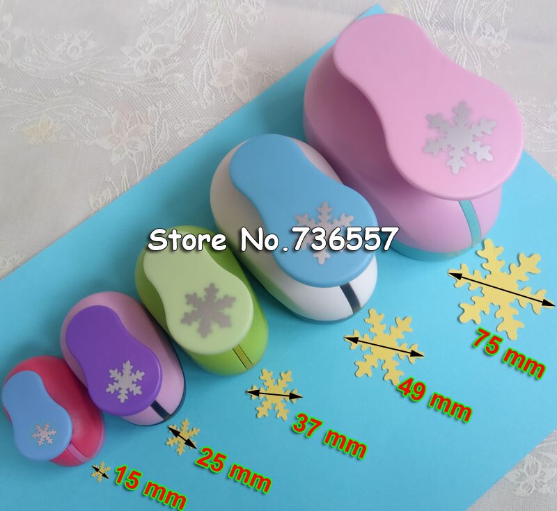 4.9cm 3.7cm 2.5cm Snowflake craft punch set children manual DIY hole punches cortador de papel de scrapbook Snow punch 2" 1.5" 1
