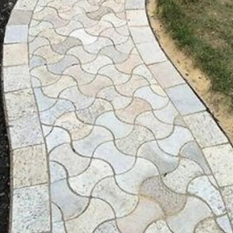 5 Style Garden Pavement Mold Walk Pavement Concrete Mould DIY Paving Cement Brick Stone Road Floor Path Maker Mould