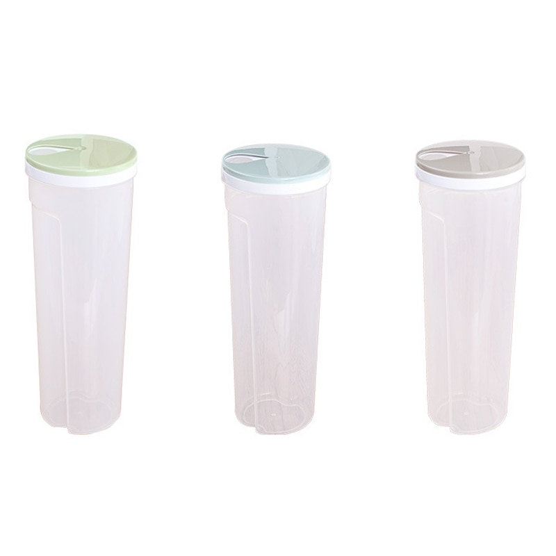 Anseom Lot De 2 Boîtes De Rangement Pour Spaghetti 2L - Distributeur Avec Couvercle Rotatif - Plastique Alimentaire Transparent
