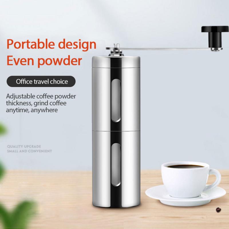 Kaffekvarn elektrisk rostfritt stål handmanual handgjorda kaffebönor burr kvarnar kvarn kök verktyg kvarnar fyra färg