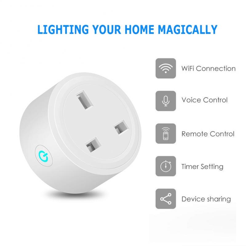 Tuya – prise connectée Smart Life, royaume-uni, connexion WIFI, télécommande avec fonction de chronométrage des statistiques de puissance, pour Alexa et Google Home