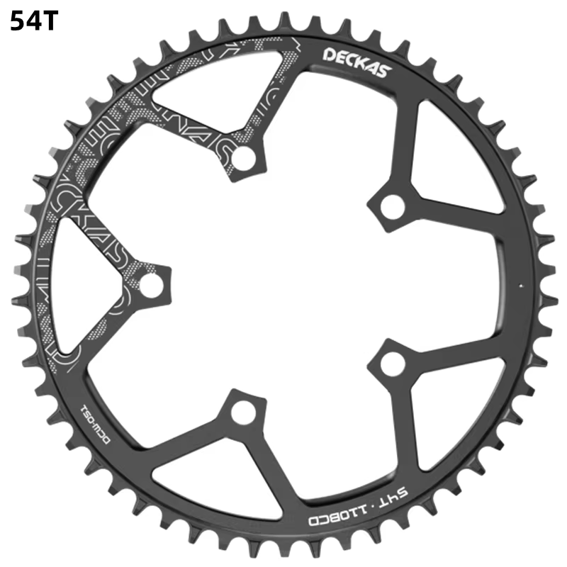 DECKAS 110BCD Kettingblad Voor Shimano Crown Ronde Zwart 36T 38T 40T 42T 44T 48T 50T 52T 54T Tandwiel Kettingwiel Voor 110mm Crankstel: groen
