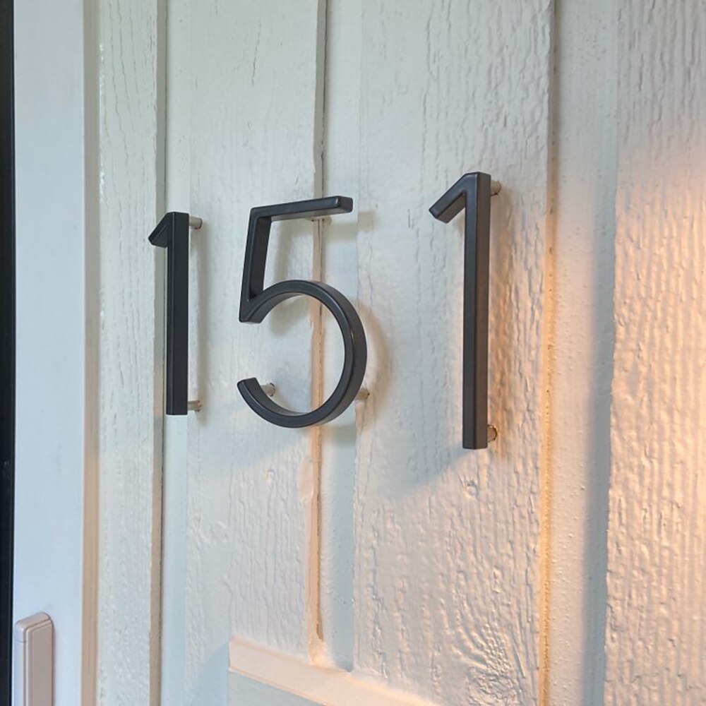 125mm huisnummers adres huisdeur buiten zwart zinklegering 5 in. #0-9 grote deurborden