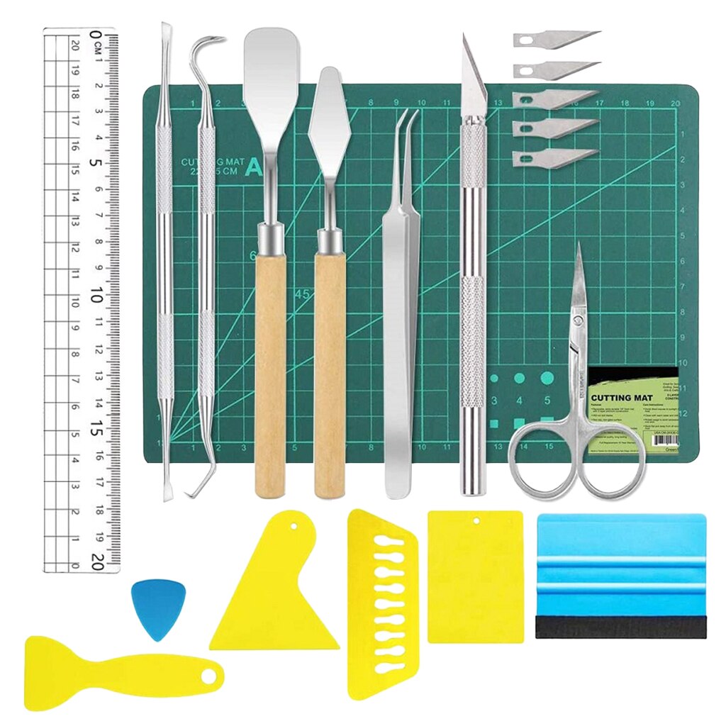 21 Pieces Craft Vinyl Weeding Tools Set, Basic Vinyl Tool Kit For Weeding Vinyl, Silhouettes, Cameos, Lettering
