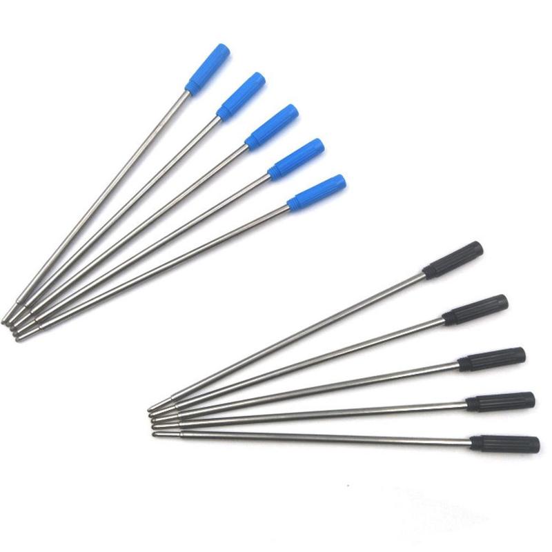 Kulepenn metallpenn fylle på 1.0mm lengde 11.6cm rustfri fylle på kort penn og svart erstatning s fylle på blått blekk  i2 w 1