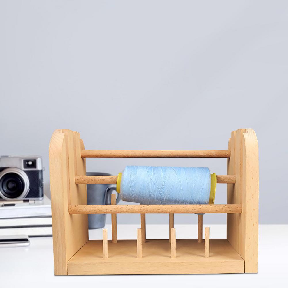 8-Spool Thread Holder Wooden Thread Rack Organizer... – Grandado