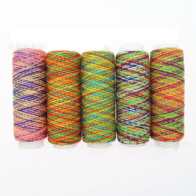 5 uds. Hilo de coser de Color arcoíris, hilo de coser bordado a mano, herramientas para hilo, accesorios de costura a mano