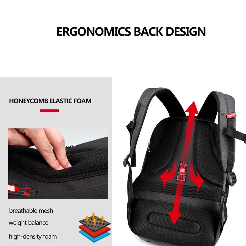 Tigernu-mochila informal antirrobo para ordenador portátil de 15,6 pulgadas, morral escolar delgado para hombre, morral de viaje para adolescentes