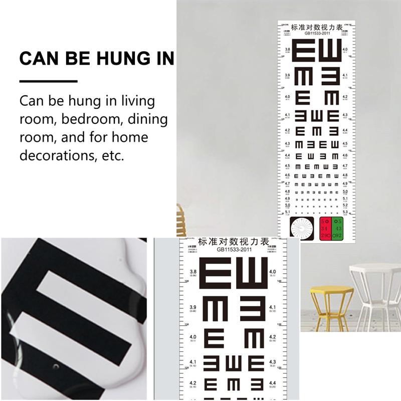 Eye Chart Standard Visual Testing Chart With Height Measure Eye Exam Standard Logarithmic Visual Acuity Chart Of Measured Height