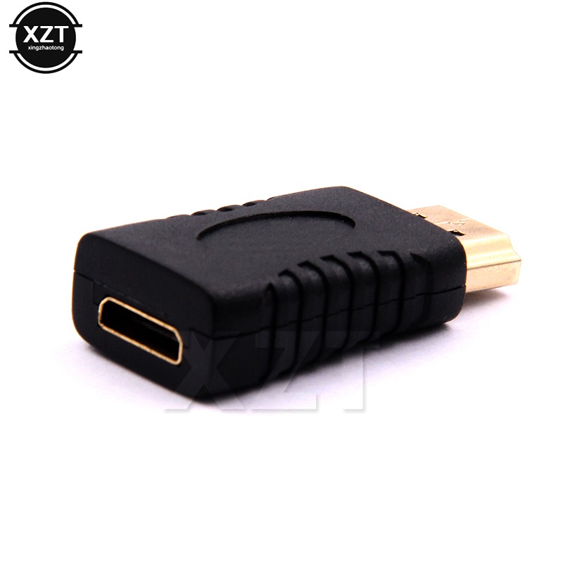 Vergulde Naar Mini Hdmi-Compatibel Adapter Man-vrouw Converter Voor Hdtv Full 1080P Hdtv Camcorder