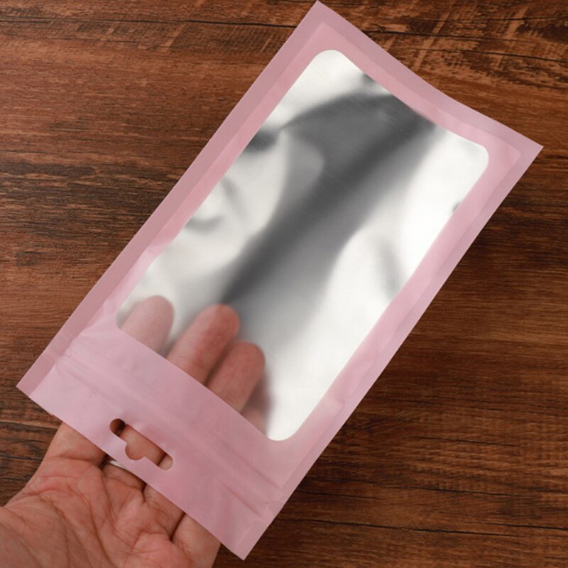 20Pcs/Pack Matte Zip lock Plastic Bag Aluminum Foil Hologram Food Pouch Small Water Proof Zipper Reclosable Pouches 3 Size