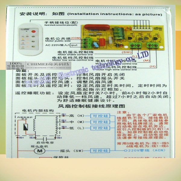 " universal ceiling fan remote control fan controller SON-FB French desktop wall modification platesFree
