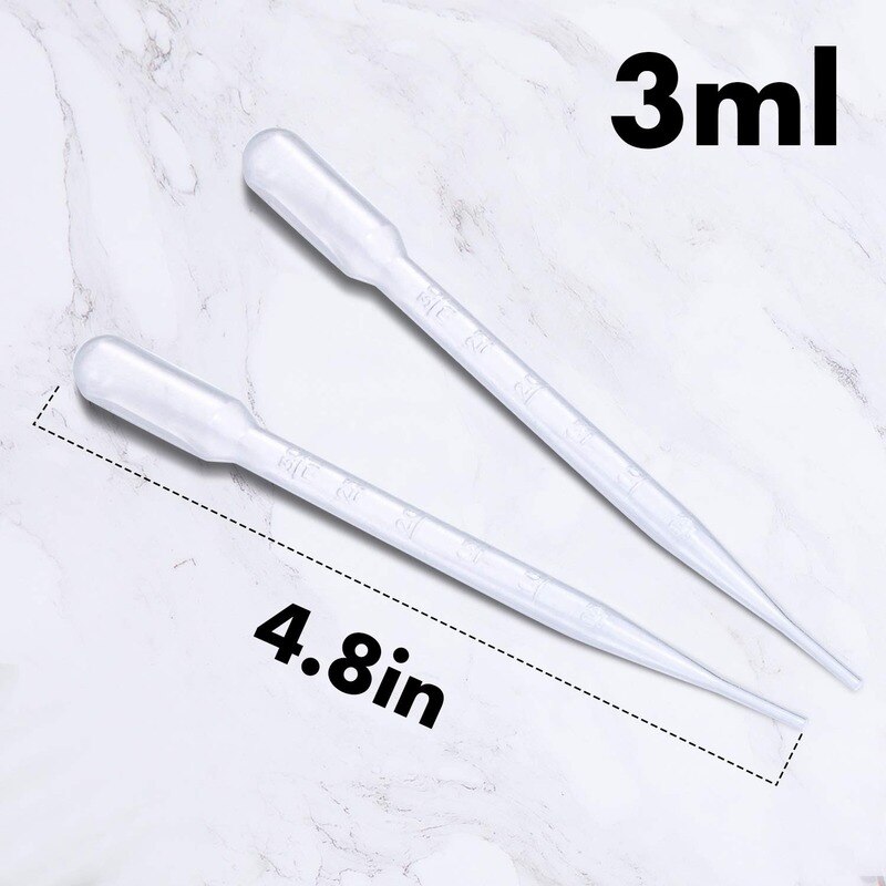 Plastic Beaker Set,5 Sizes Low Form Measuring Graduated Beakers in 500ml-250ml-100ml-50ml- 25 ml with 5 Plastic Droppers in3ml