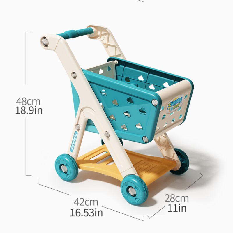Chariot de courses jouet bébé petit chariot enfants jouer maison fruits coupe musique cuisine supermarché hommes et filles jouets d'éducation précoce