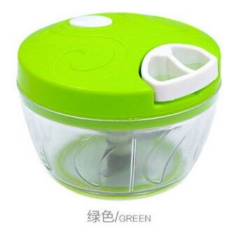 Multifunctionele Hoge Speedy Groente Fruit Twist Shredder Handmatige Vleesmolen Chopper Knoflook Hand Held: green