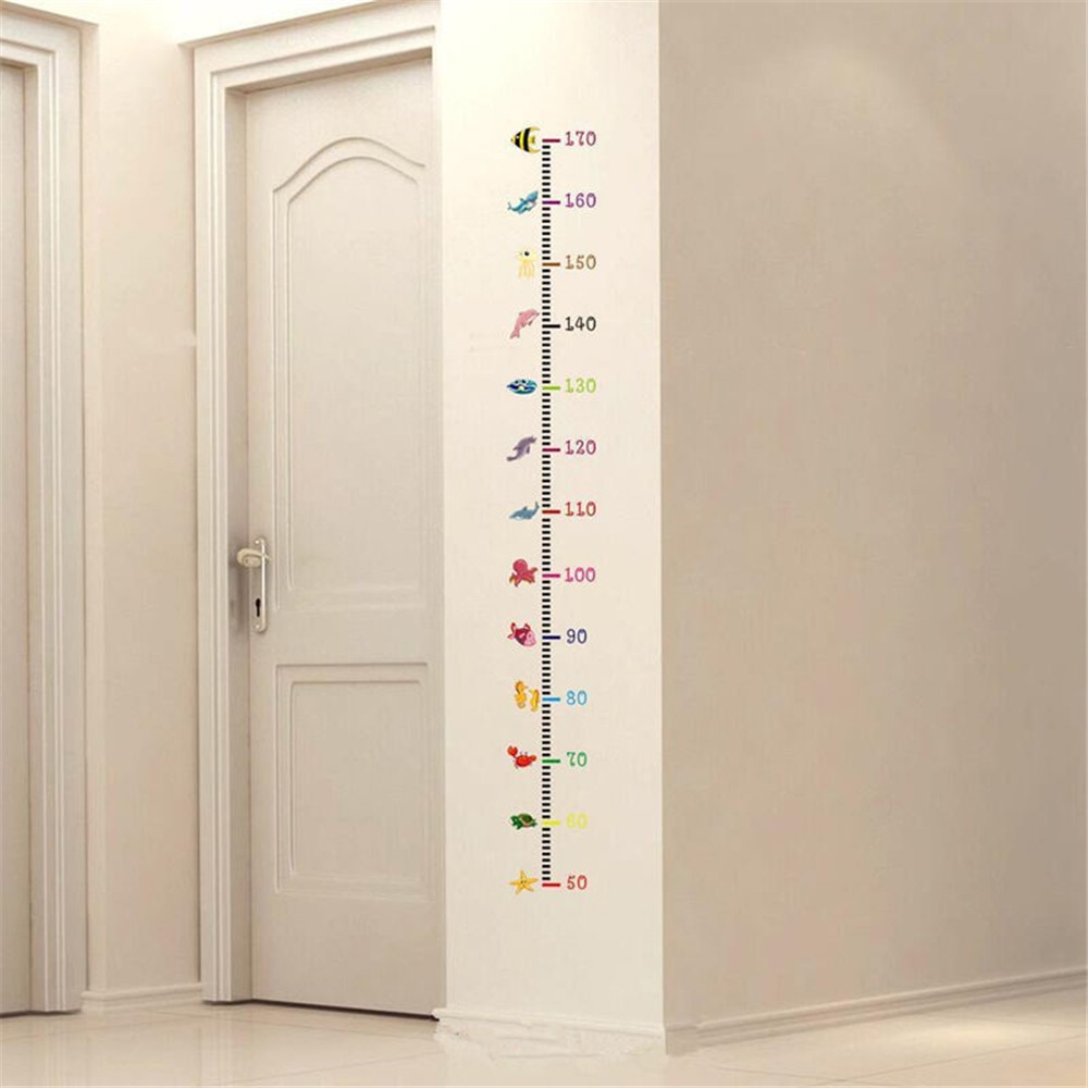 Wall Sticker Removable Height Chart Measure Wall Sticker Decal for Kids Baby Room 3D Wall Stickers Decal Home Decor Apr4