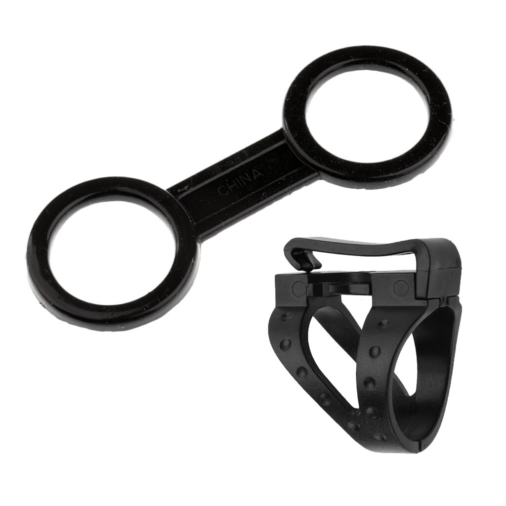 2 Pieces Flexible Detachable Clip Keeper &amp; Dual Loop Retainer for Scuba Diving Dive Snorkeling Snorkel Mask