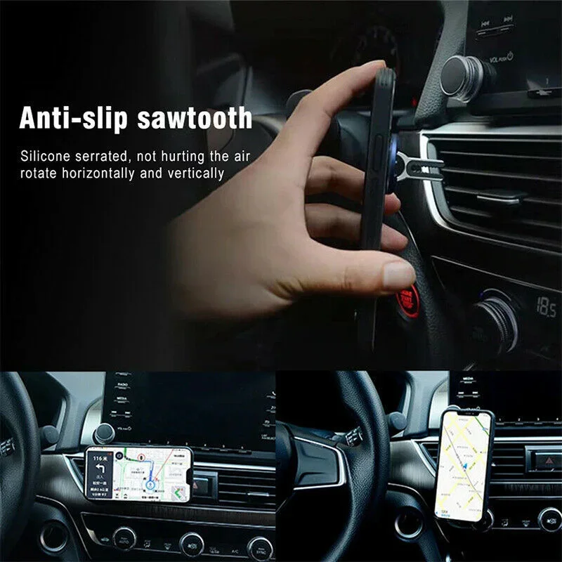 Suporte de anel de dedo para celular multifuncional, suporte giratório de 360 graus para telefone de carro, suporte portátil para saída de ar de carro