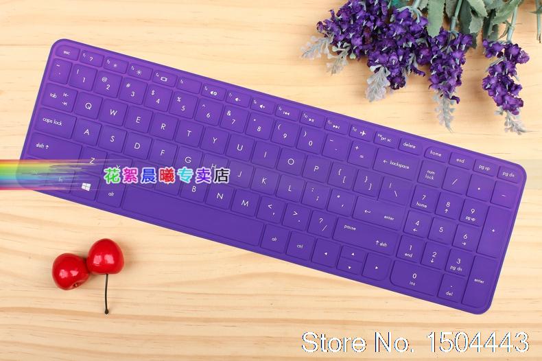15.6" Laptop Keyboard Protector Skin - Ultra-thin Silicone Dustproof Cover for HP Pavilion Envy 15 Series: All Purple