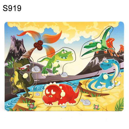 Animal Number Fruit Animal Wooden Puzzle Pairing Board Development Kids Toy Kids Educational Toys for Children: S919