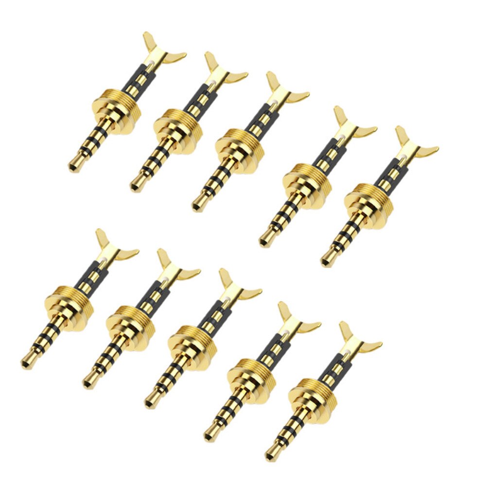 Audio Jack 2.5mm 4 Poles Pure Copper Gold-Plated Plug Headphone Connector General 7.2 Thread DIY Replace Earphone Cable Adapter: 1 package