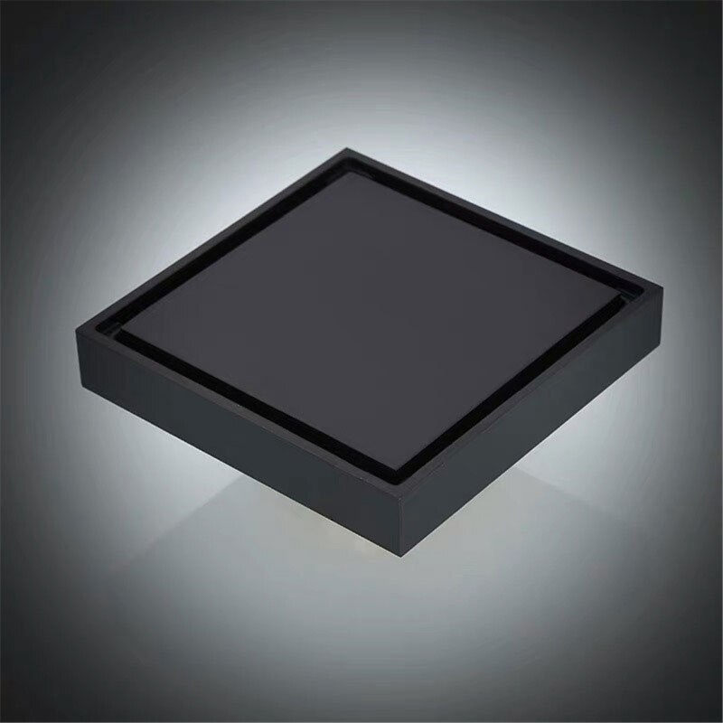 10 x 10cm Floor Drains Stainless Steel Square Shower Floor Drains Tile Insert Drain Channel Bathroom
