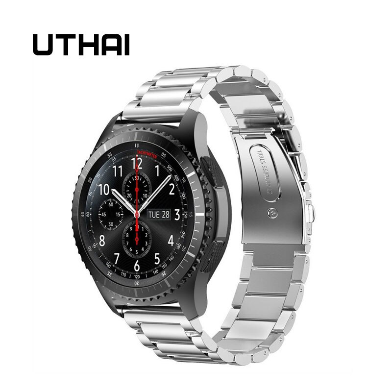 Uthai S07 Strap Voor Samsung Gear S2/S3 20Mm 22Mm Horloge Band Roestvrij Stalen Horlogeband
