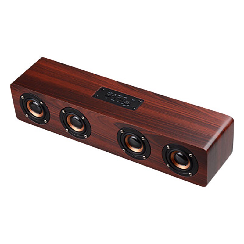 4 Speakers High Power Portable Bluetooth Speaker Wireless FM Radio Furniture Wooden Bluetooth Speaker Shock Sound Super Bass